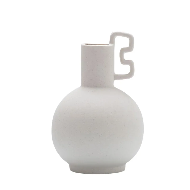 New Product Ideas Art Flower Bottle Matte Frosted Vase Cylindrique Ceramic Cylinder Vase Set For Gifts Home Office Decor