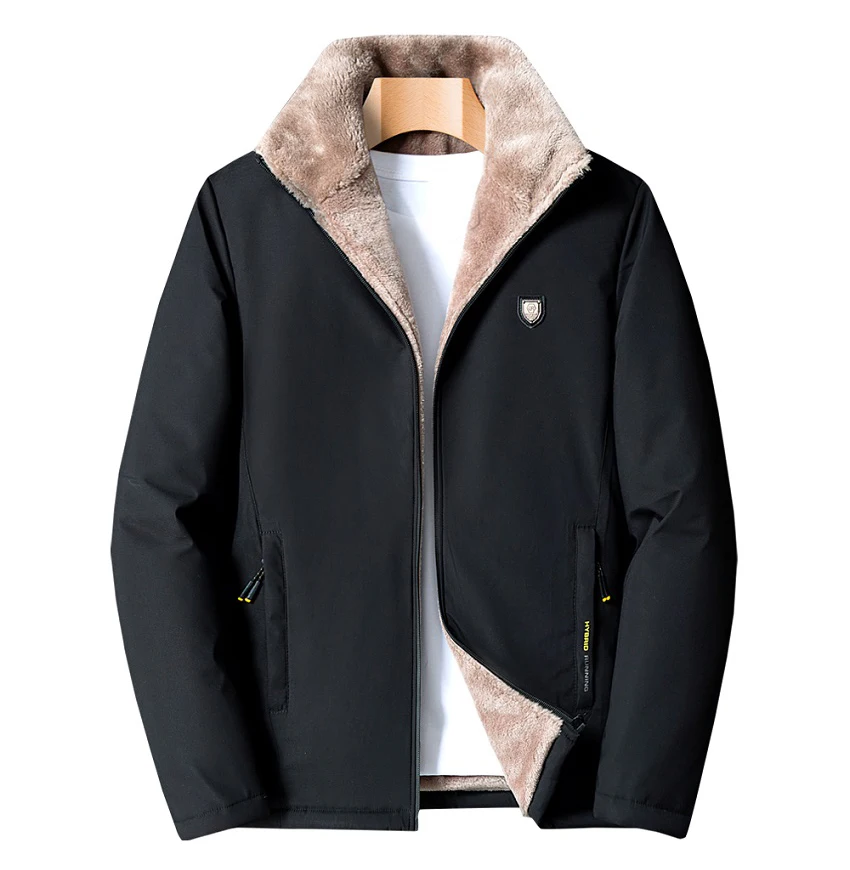 5XL Men Winter New Casual Classic Warm Thick Fleece Parkas Jacket Coat Men Autumn Fashion Pockets Windproof Parka Men Plus Size