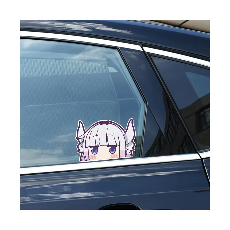 Cartoon Dragon Maid Anime Car Body Stickers Kobayashi Family Cover Car Window Decoration Scratches Stickers Cute Avatar Stickers