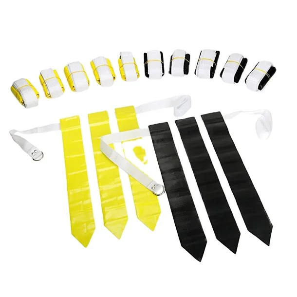Flag Football Set & Referee Kit 10 Player 10 Belts 20 Flags 6 Large Cones 1 PVC Bag