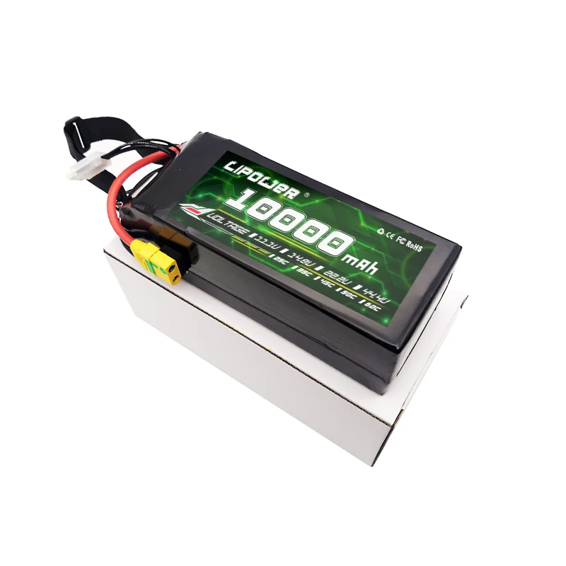 Lipower Power Lithium Polymer for UAV Airplane 4S 6S 10000mAh 12000mah 30000mah 25C with Drone RC Lipo Battery