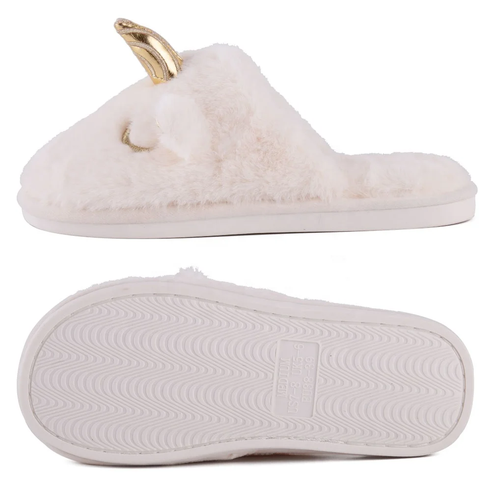 Unicorn Slippers Cute Fluffy Girls Slippers Cozy Plush Indoor Outdoor Women Slippers Best Unicorn Gifts