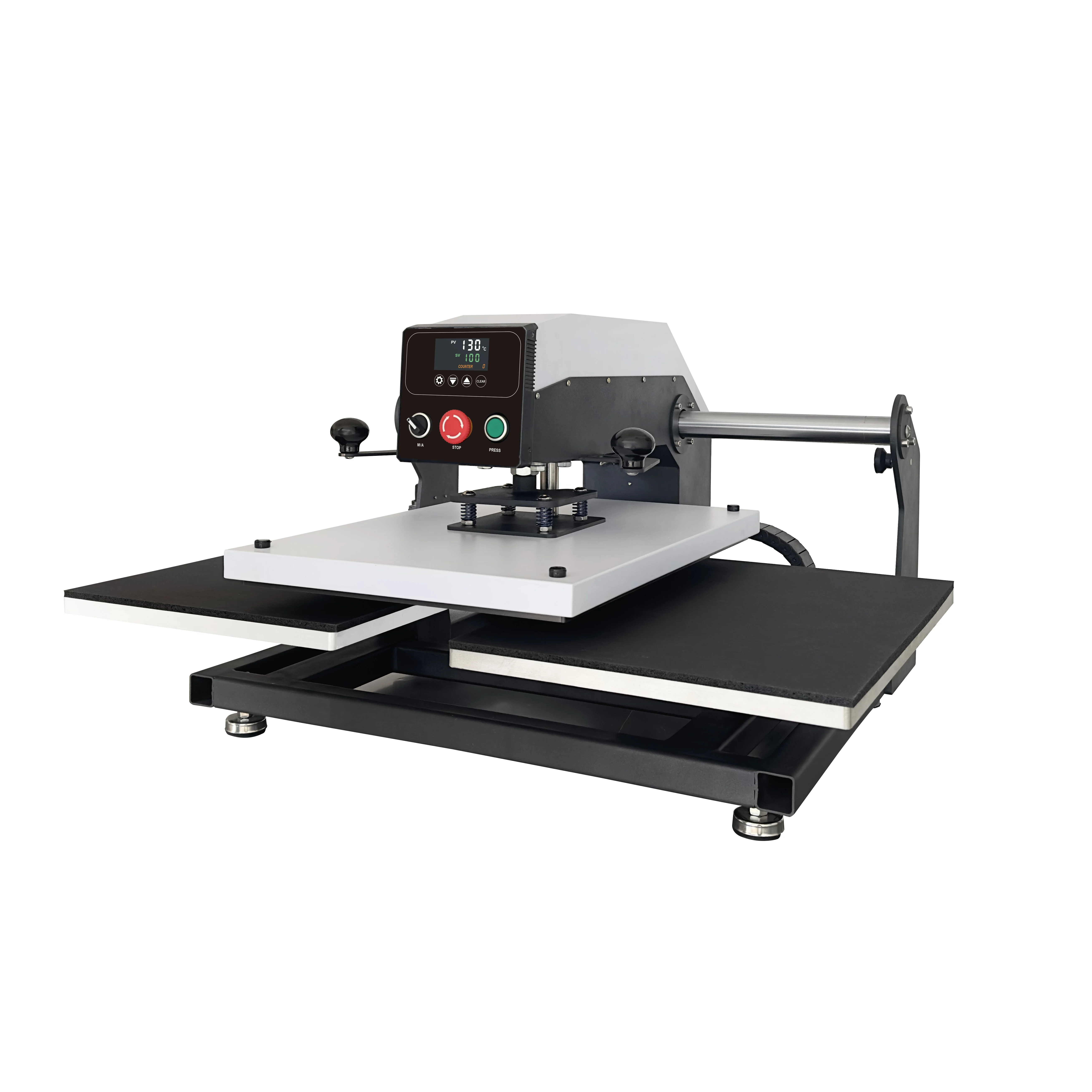 High Quality T shirt Printing Sublimation Machine 16x20 40x50cm Semi Automatic Double Station Pneumatic Heat Press Machine