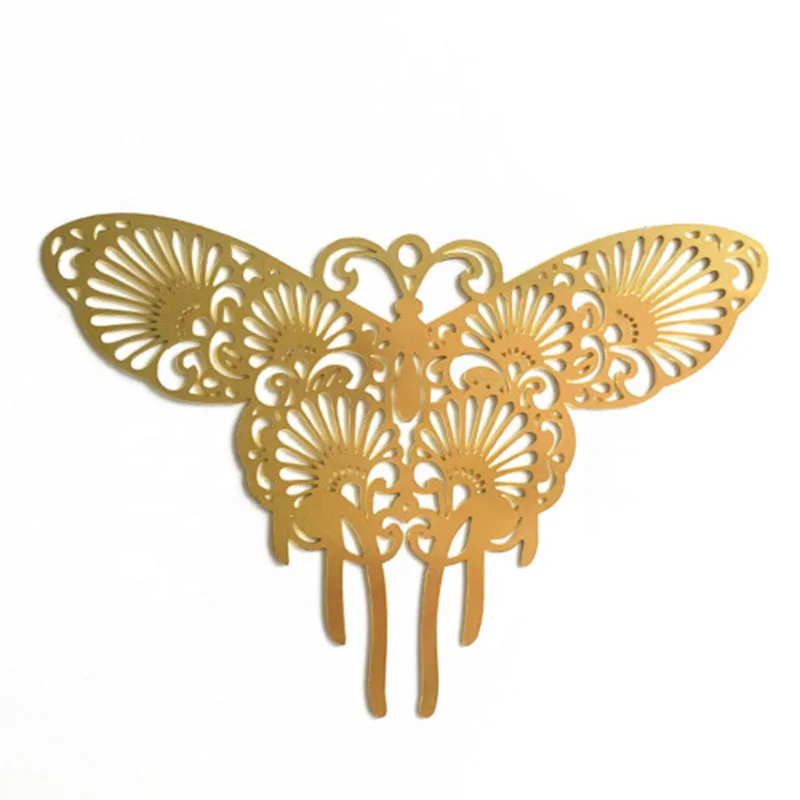 Custom Luxury Gift Butterfly Tags Creative Brass Butterfly Bookmark