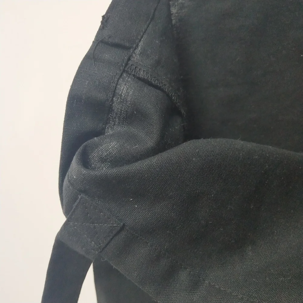 
China Cheap Wholesale Custom Reusable Eco Friendly Black Cotton Muslin Carry Shopping Shopper Bags With Printing 