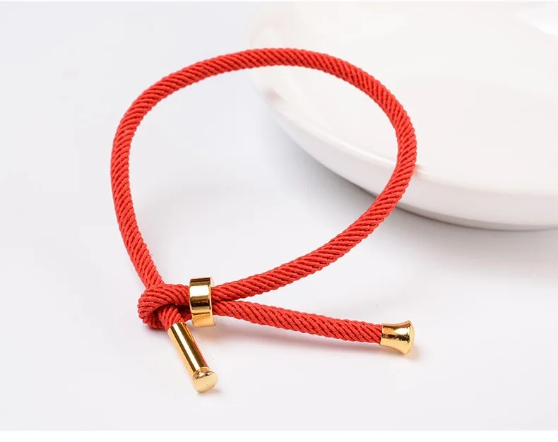 Customized size Stainless steel hand gold red rope Milan rope male and female couples bracelets