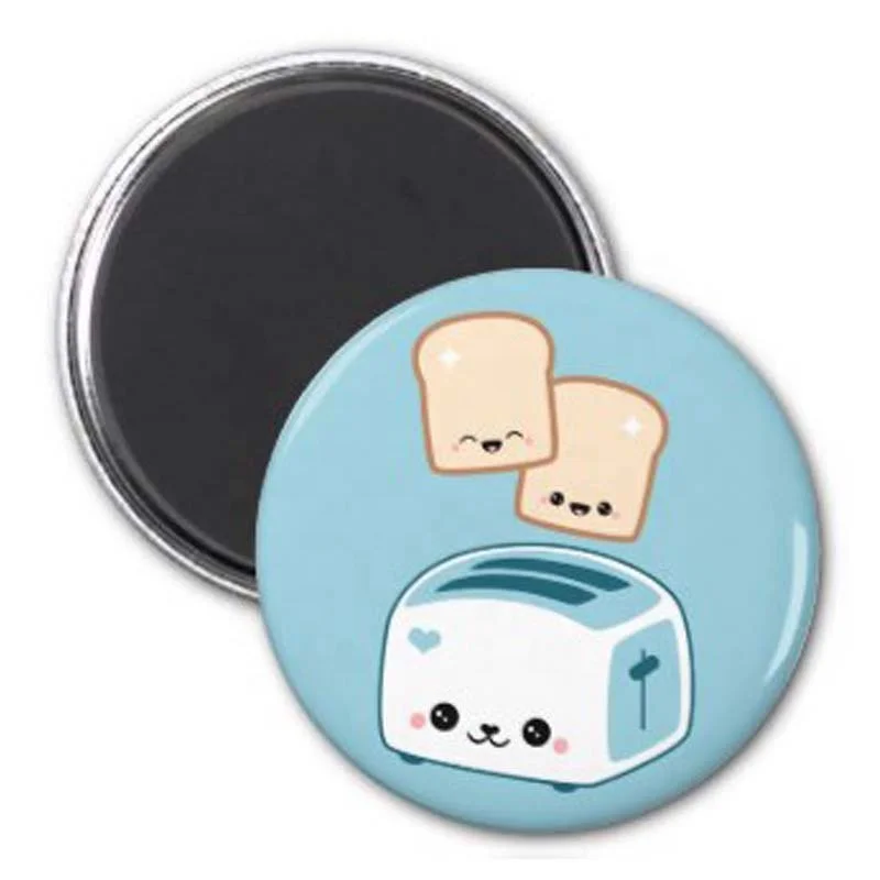 custom souvenir round tinplate fridge magnet