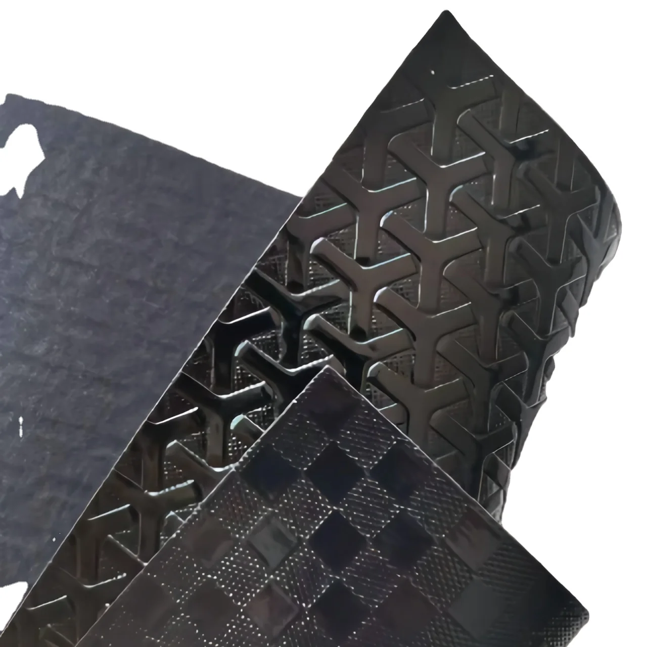 PVC Synthetic Leather Black Series Highlight Surface Crocodile Customized For Bags Decorative
