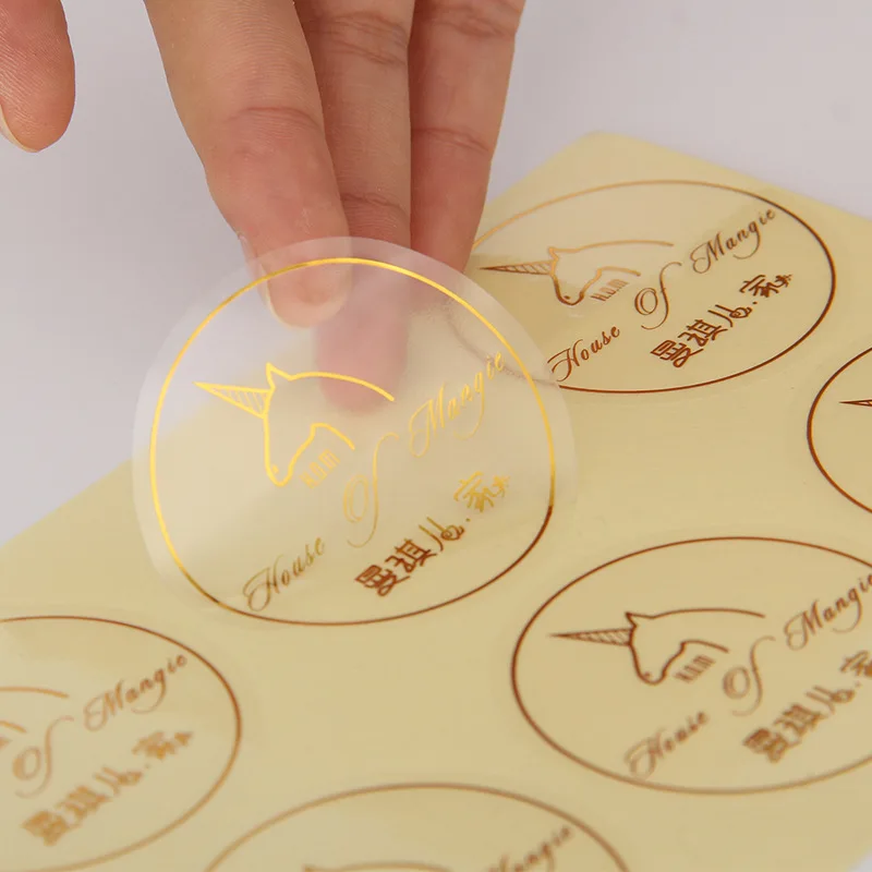 customized waterproof label drink cup net red milk tea coffee cosmetic transparent sticker