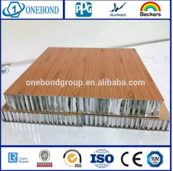 wood grain aluminum honeycomb panel for building materials