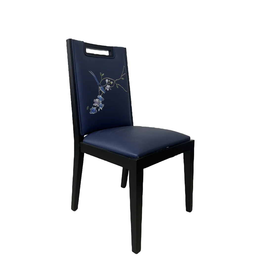 New Chinese hotel chairs Modern simple classical iron wrought Restaurant tables and chairs Hot pot theme dining chairs
