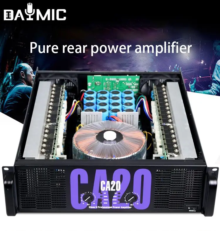 AOSHEN 2 Channel 1350w Professional C20 Power Amplifier for Stage Performance Concert