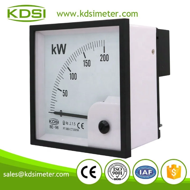 New model BE-96 3P3W 200kW 380V 300/5A analog panel watt kw panel power meter