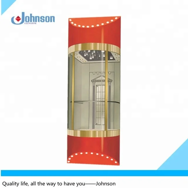 New safe systems outdoor glass lift transparent stainless steel elevator