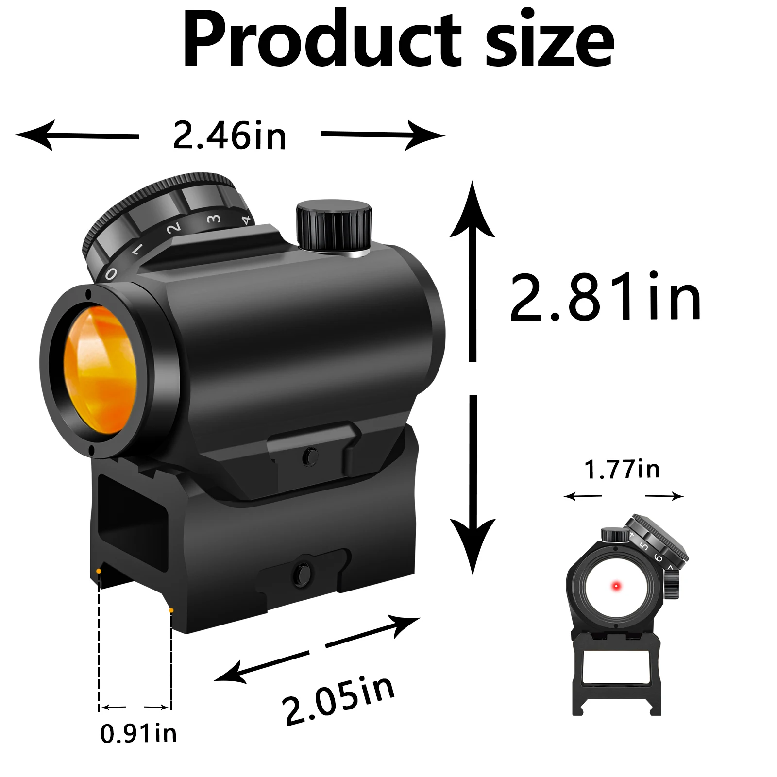 AETRONIX 1X25 Red Dot Scope Tactical Optical Red Dot Hunting Range Red Dot Sight Scope