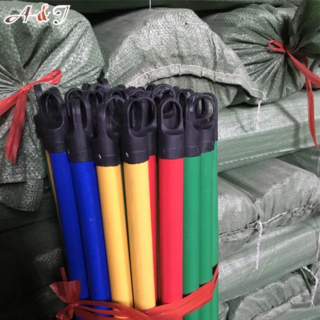 Factory Best quality ribbed PVC wooden broomstick Wood Round Stick machine making wooden stick broom handle