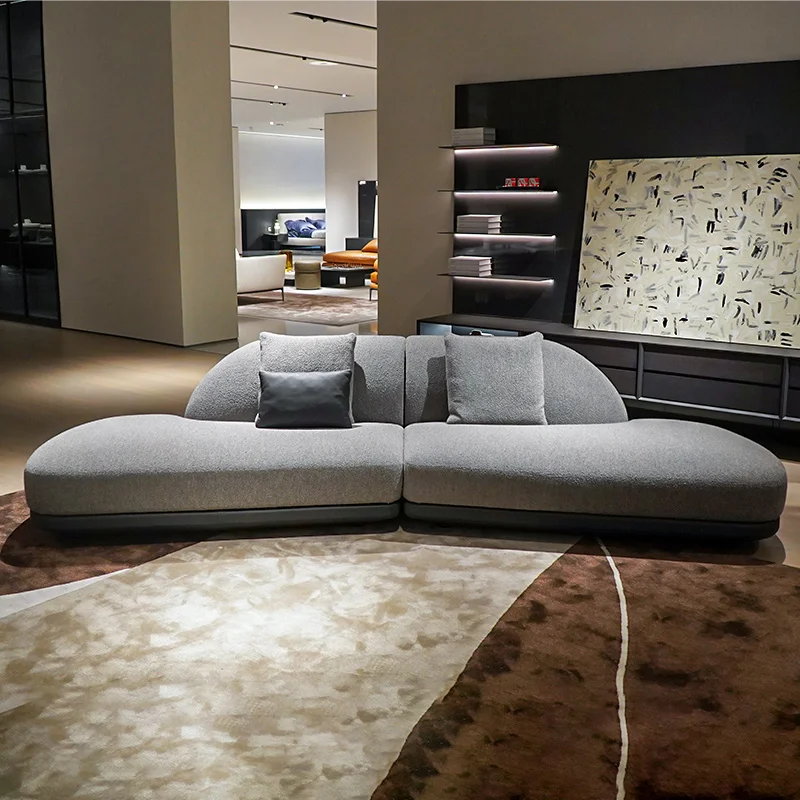 Modenfili Luxury Linen Couch Living Room New Model Puffy Classic European Lounge Minimalistic Latest Design Sofas Set
