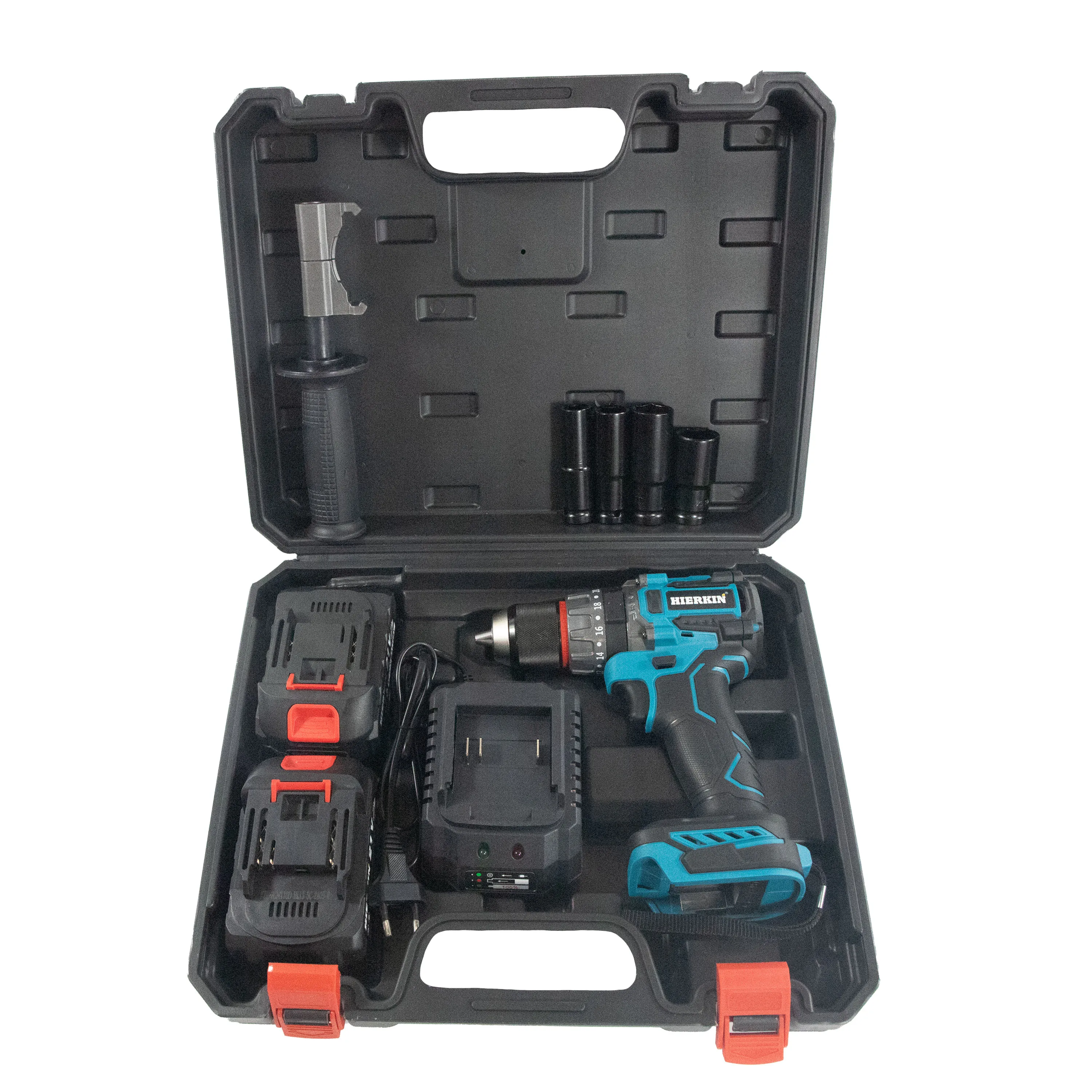 HIERKIN Factory Supply taladro screwdriver set tool kit caja de herramienta automotriz tool box with tools electric motor