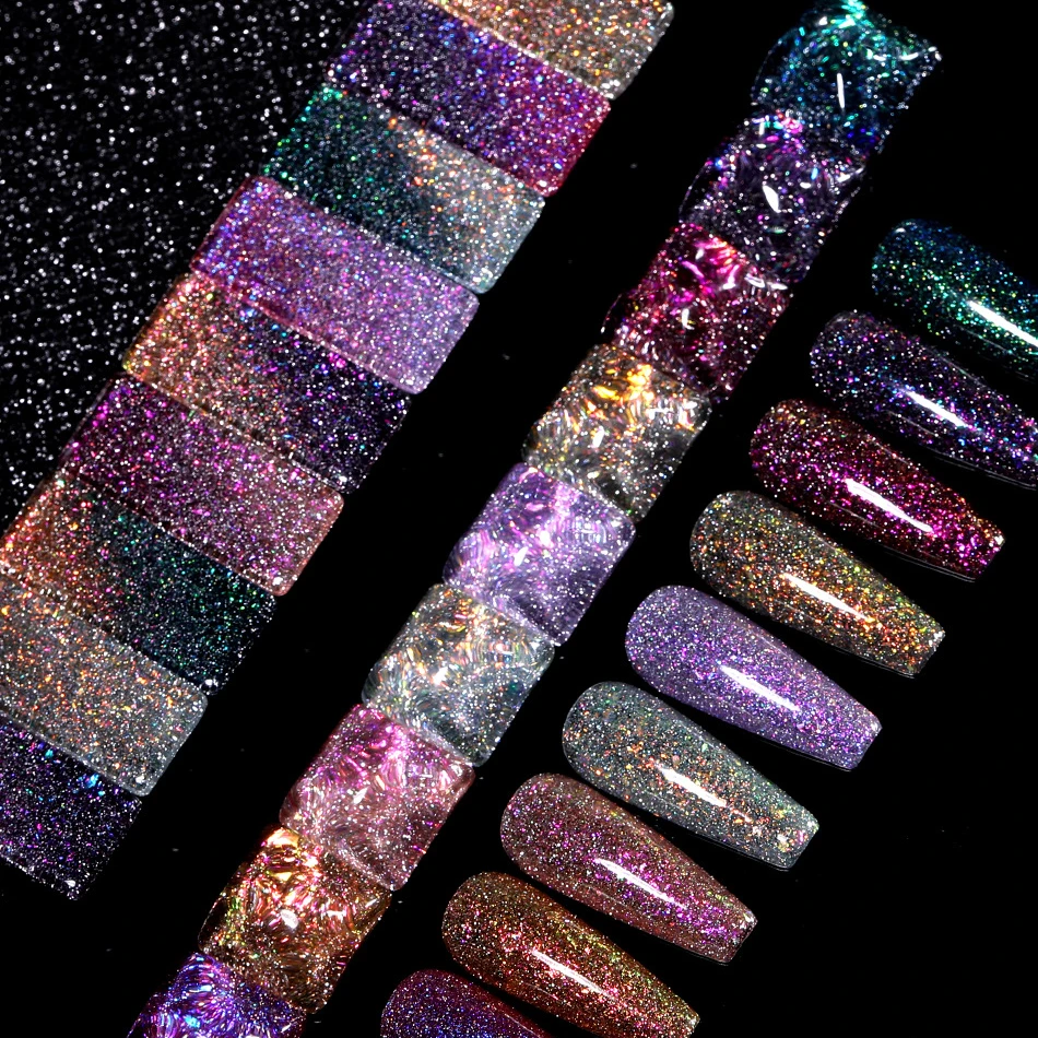 Nail Art Supplies Glitter Silver Crystal Diamond Top Coat Glossy Top Coat Nail Gel for Nail Salon