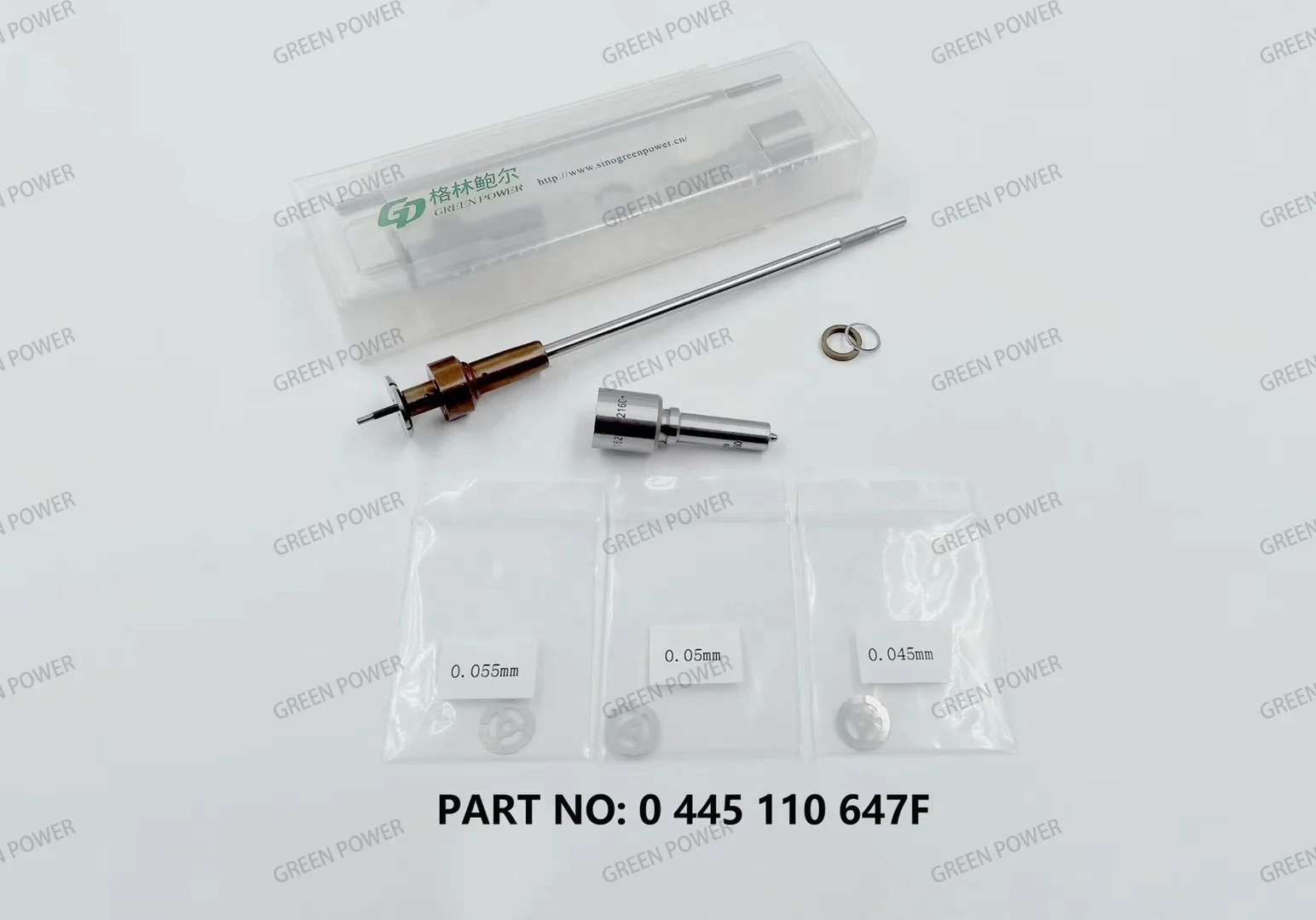 Комплект для ремонта мощности Green 0445110647 сопла DLLA162P2160 + клапан F00VC01502/ FOOVC01517 VM Amarok 2