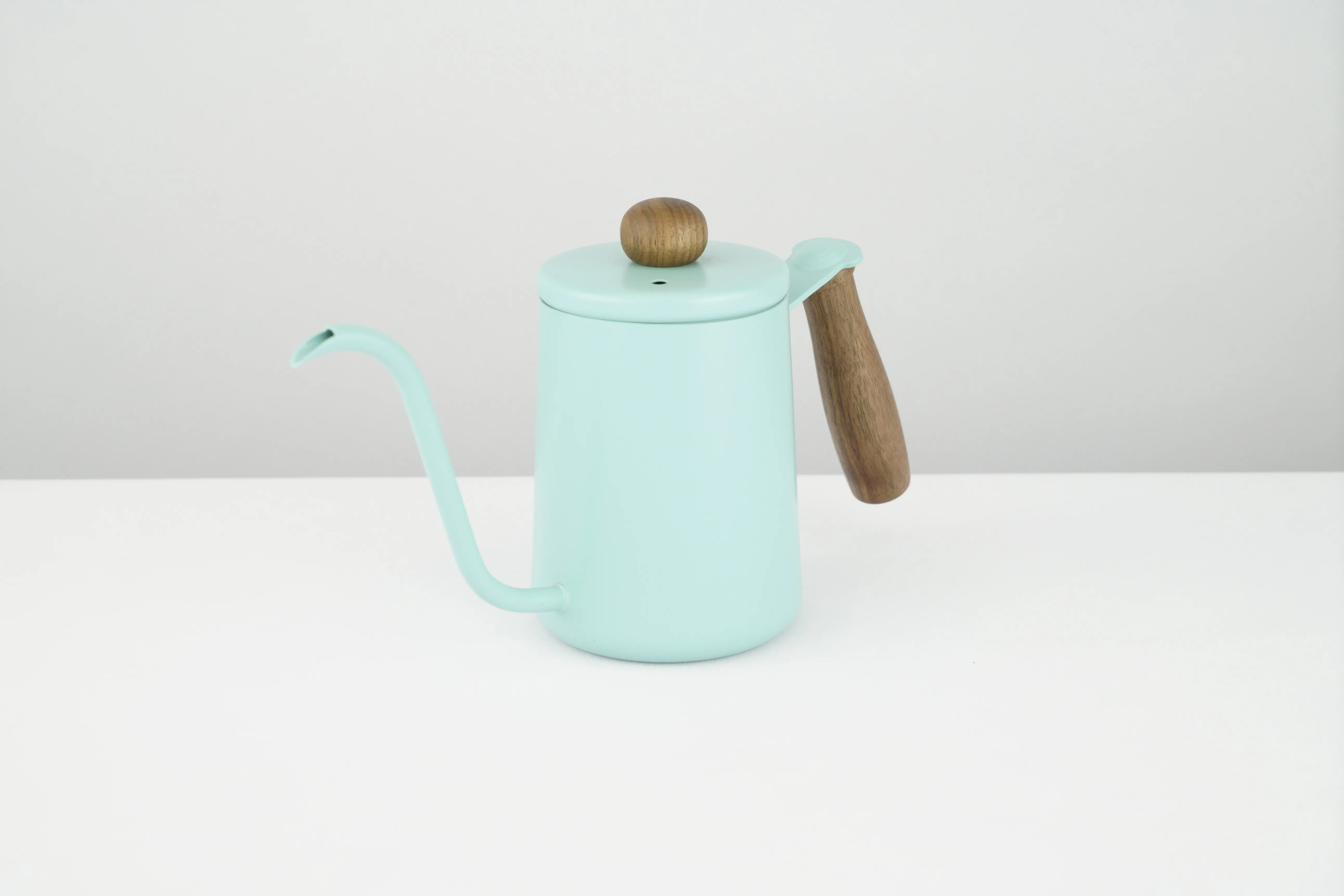 New Design 304 Stainless Steel Gooseneck Coffee Pour Over Pot with wood handle Simple Home Brewing