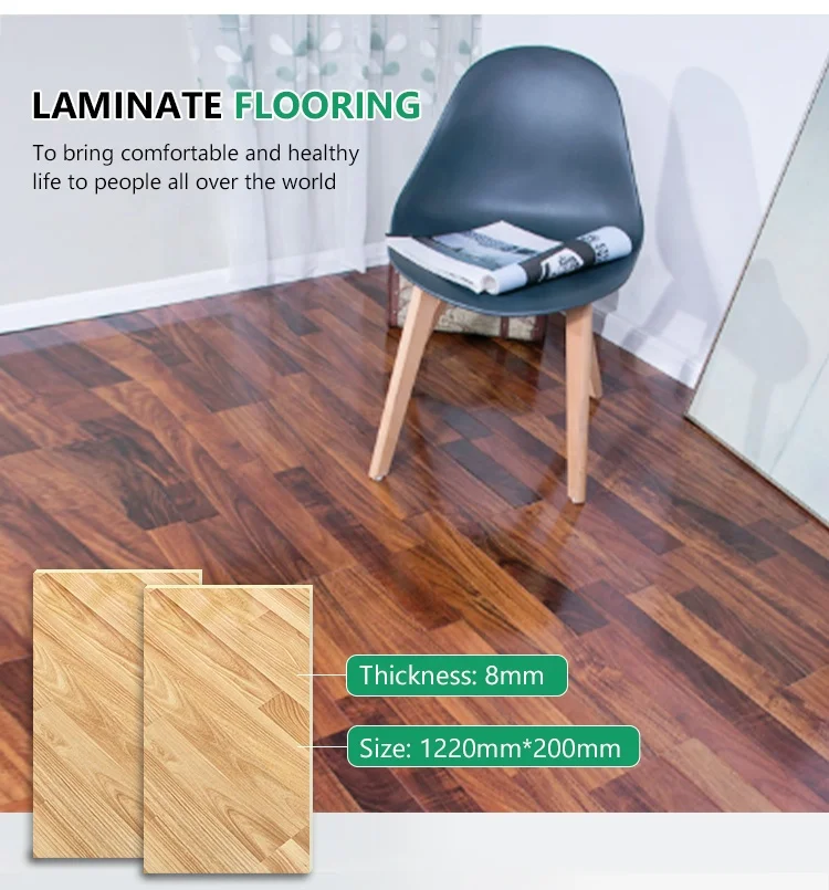 12mm high glossy waterproof laminate flooring from china