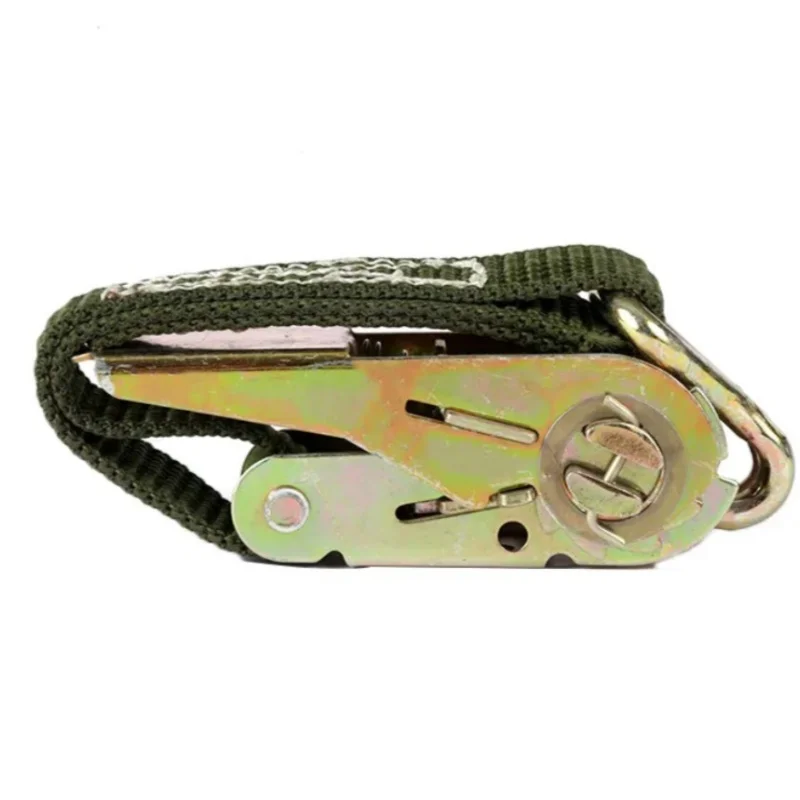 2T 10M Ratchet Tie Downs Customized Retractable Lashing Straps with J Hook Flat Hook Wholesale PP Belt PE Material 2 Inch Size