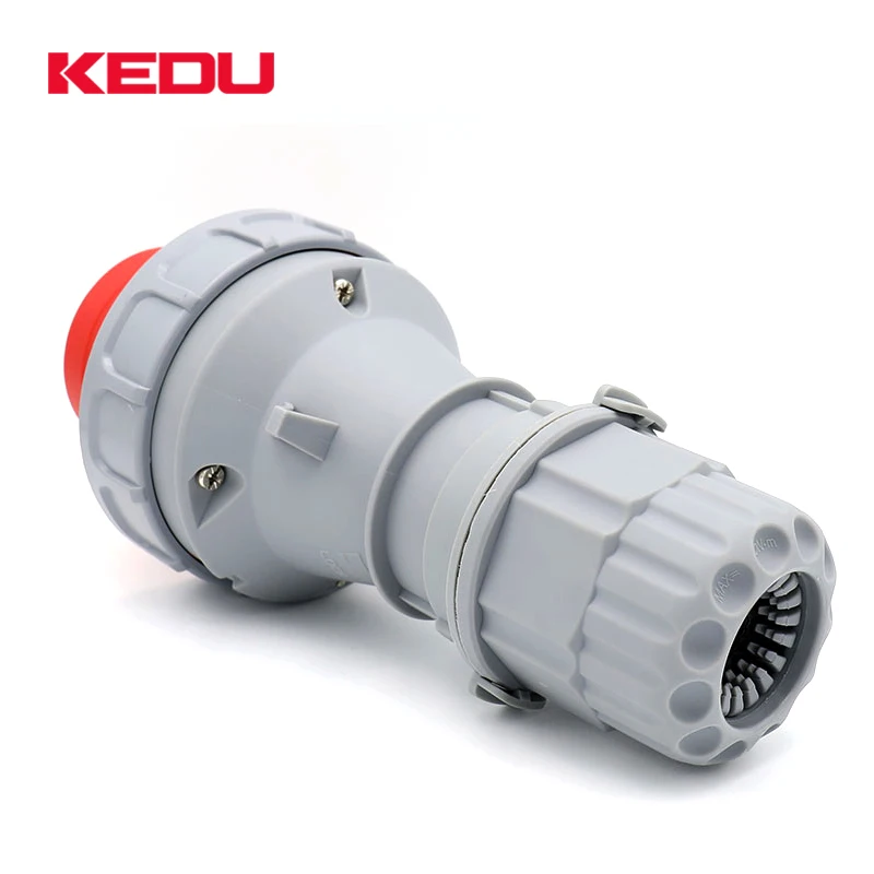 KEDU p02256 IP67 industrial 32a 5 pin plug 400V male socket with CE SEMKO