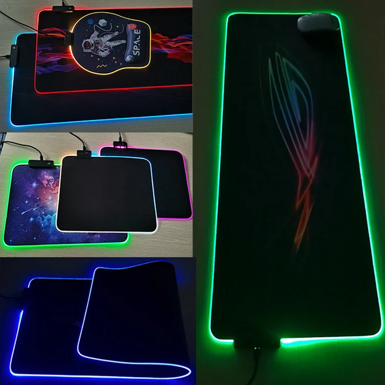 high cost performance LED ergonomic larger create custom sublimation gaming rgb mouse pad