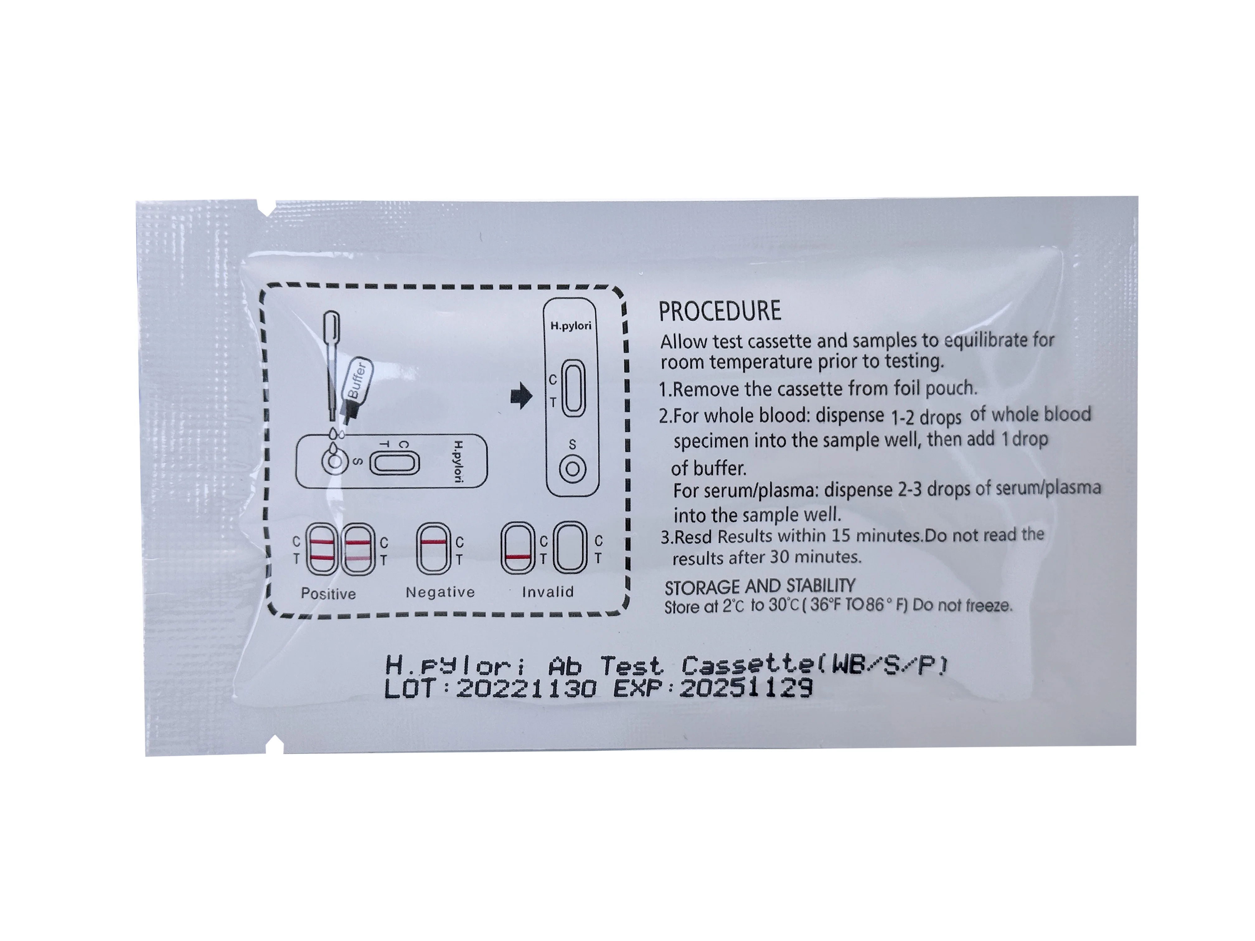 Medical Equipment Gastric Helicobacter Pylori Test Device Paper