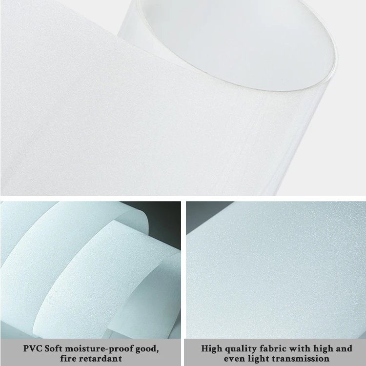 Good Light Transmission Parchment OEM Wholesale Hardback Lamp Shade Round Pendant Light Self-adhesion PVC Lampshades