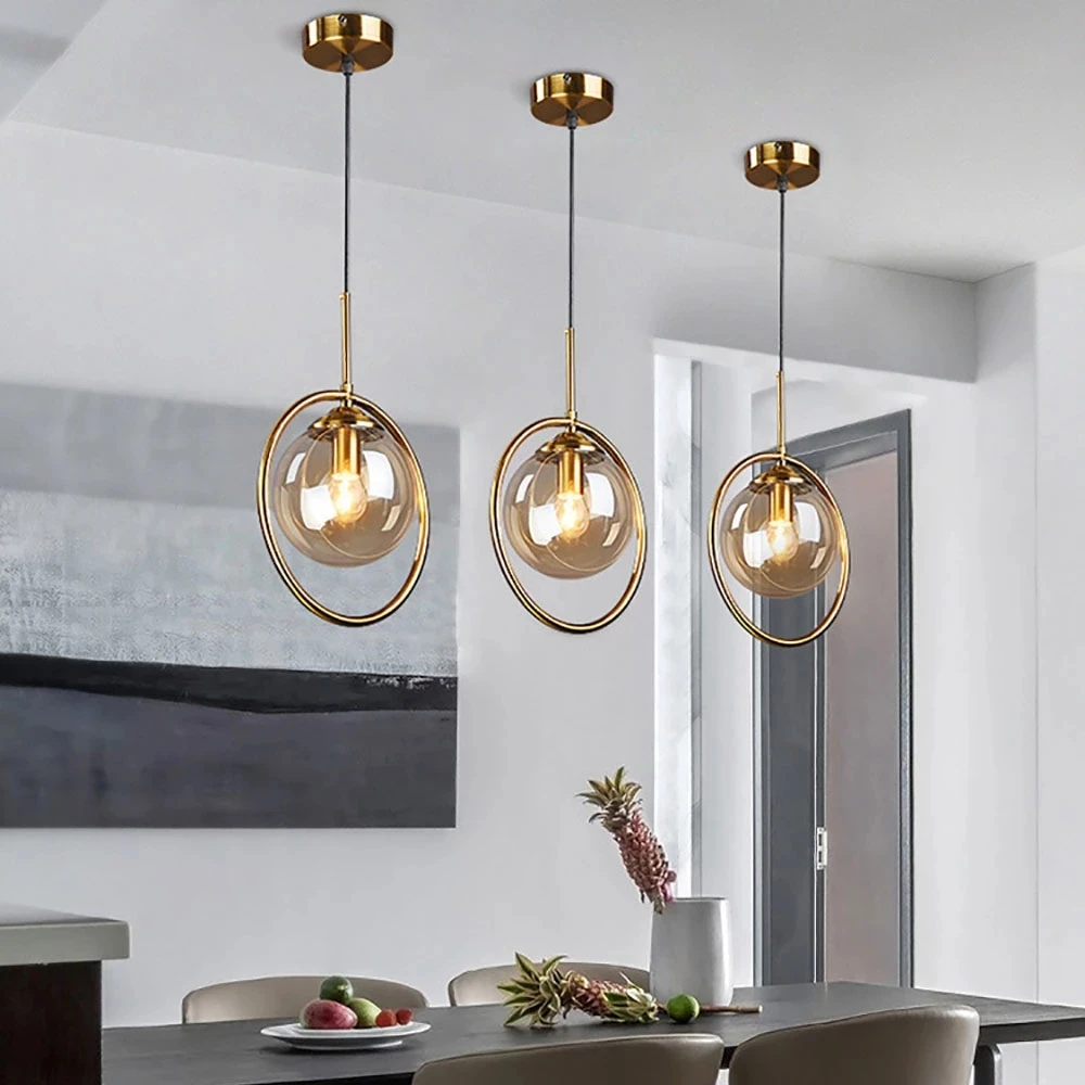 Modern Home Decor Glass Chandeliers Round Light Cheap Pendant Lights