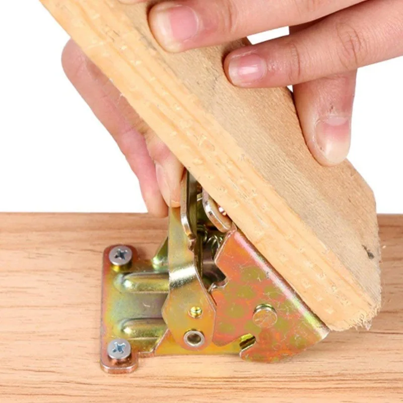 Trading products 2024 folded iron bed hinge Double Brake 90 degree self-locking folded iron hinge furniture hinge hardware goods