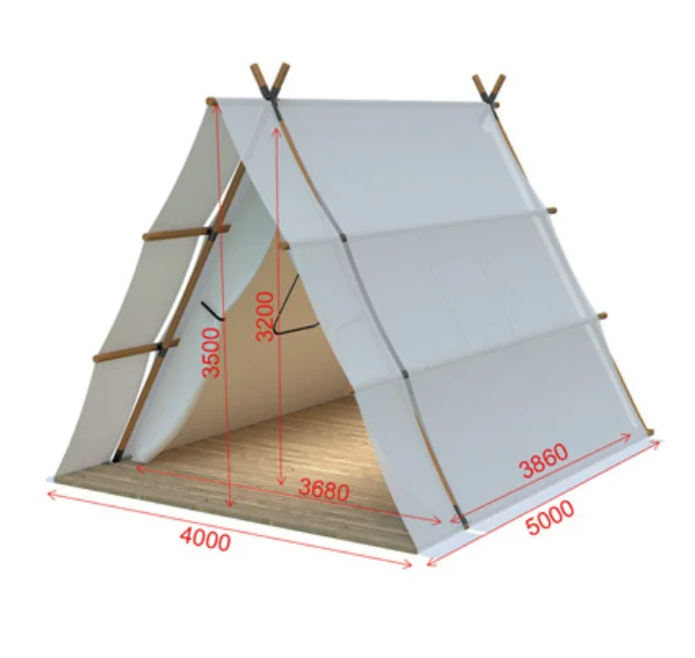 Canvas Luxury Glamping Tents for Resorts 1 Piece Customized Cotton Canvas Customization Outdoor Equipment 540 Gsm Rip -stop PVC