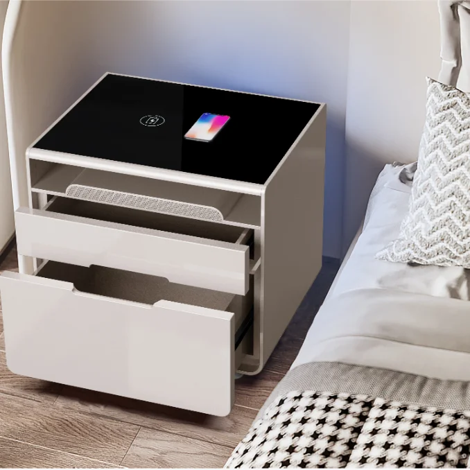 
popular smart side table cabinet cupboard with cooling drawer 