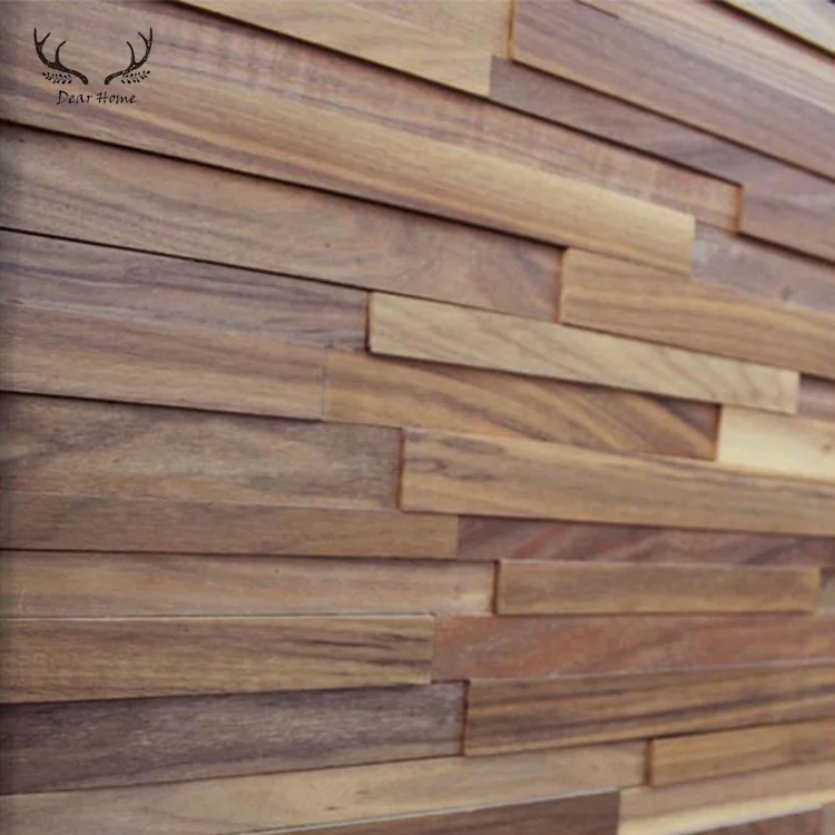 3D деревянные облицовочные доски на стене