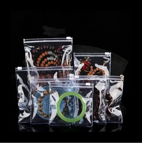 Clear Jewelry Anti Oxidation Clarity Tarnish Prevention Self Seal PVC  Zipper Bag