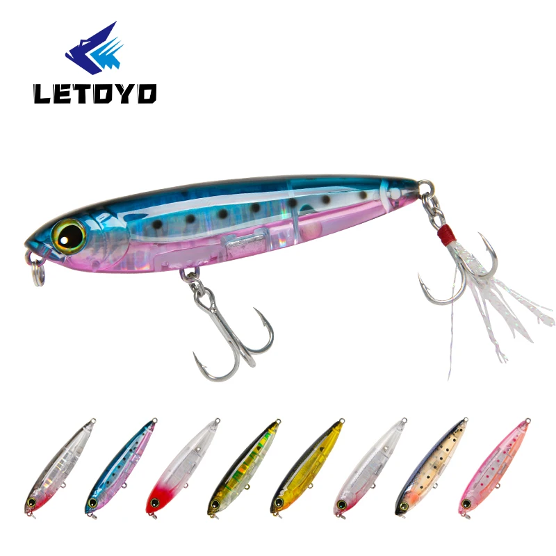 LETOYO OEM Floating Pencil Lure 85mm 12g 100mm 20g Saltwater Stickbait Plastic Hard Bait Long Casting Pencil Lure