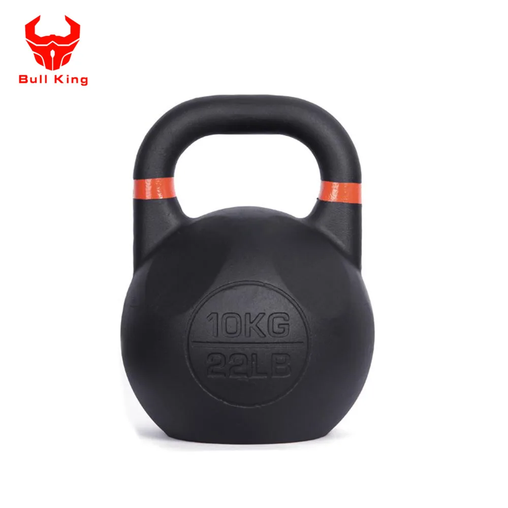 35 mm handle 4-48 kg Powder Coated VF Competition Cast Iron Kettlebells with Color Strip for Commercial Gym