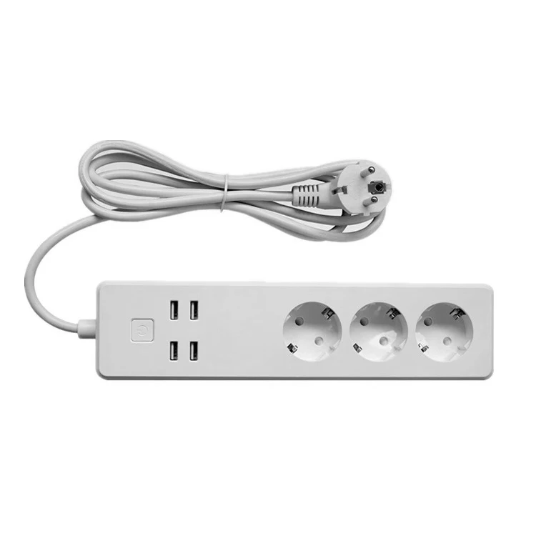 
Germany Style Speech Speaker Voice Control Smart WIFI Power Strip 6 Outlet 4 USB 
