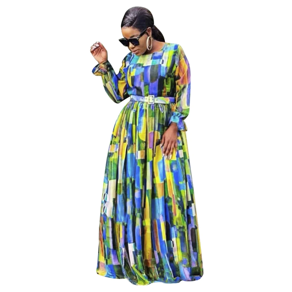 H & D Fashion Maxi Dresses For Women New African Wear Flowers Printed Dashiki Long Dress