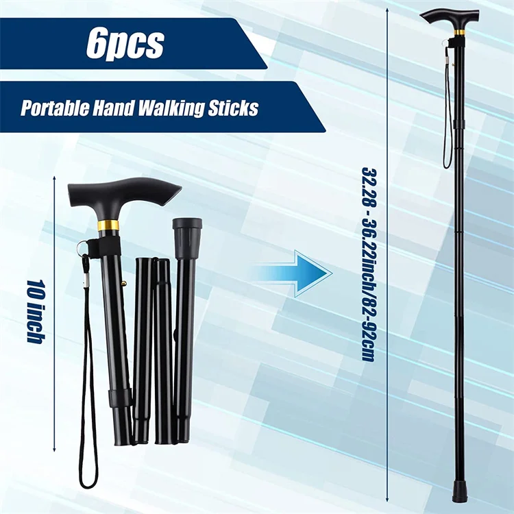 LQX Adjustable Walking Stick,Folding Cane Handle,Lightweight,Suitable for Arthritis,The Elderly, Walking Cane for Women & Men