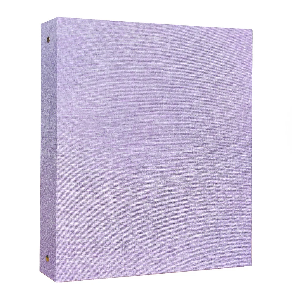 LIUSHUN Brand custom logo hardcover Linen 1 Inch 3 Rings A4 Folder Films Clips Portfolio Colored photo Planner Binder