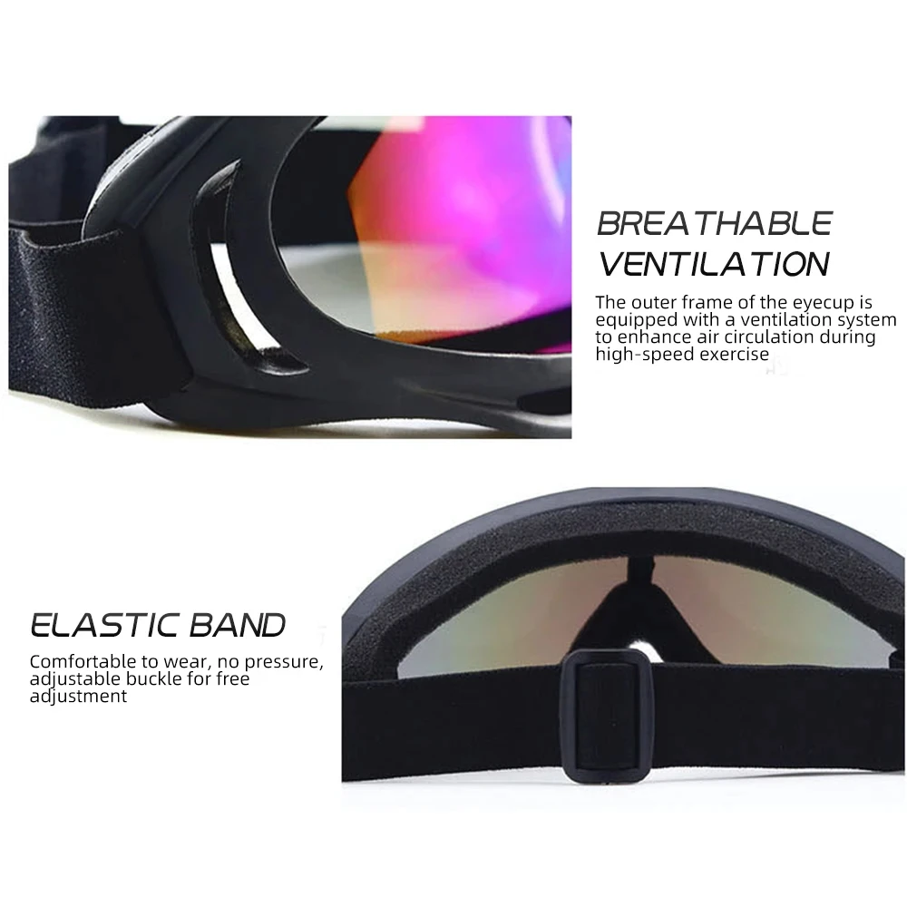 Motorcycle Glasses Anti Glare Bike Motocross Sunglasses Sports Ski Goggles Windproof Dustproof UV Protective Gears Accessories