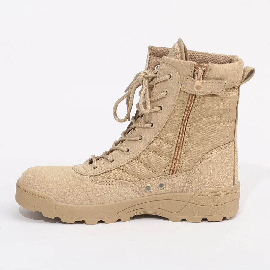 Top -level suppliers wholesale leather steel toe special training high top outdoor mountaineering desert snow boots