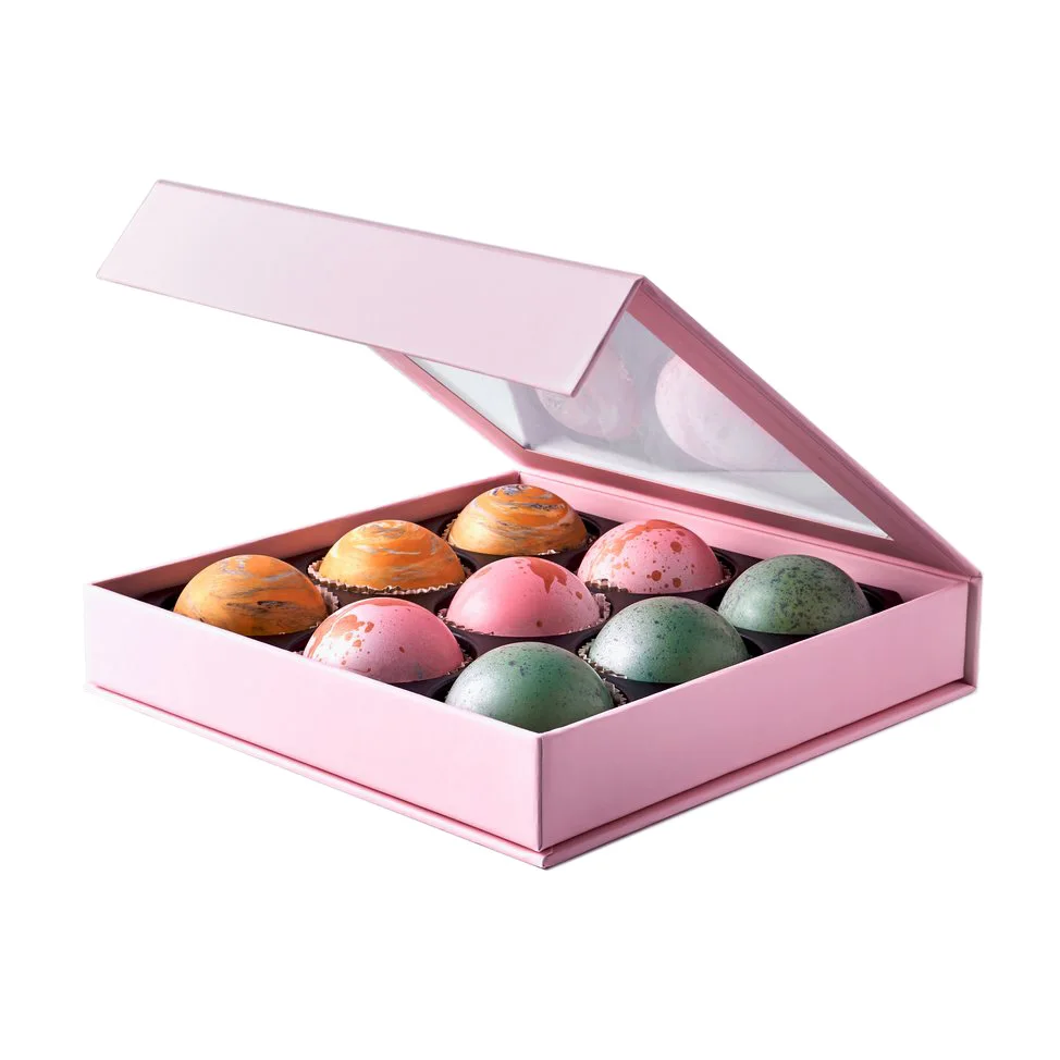 Custom Luxury Chocolate Bath Bombs Gift Packaging Box With Lids For Bath Bombs