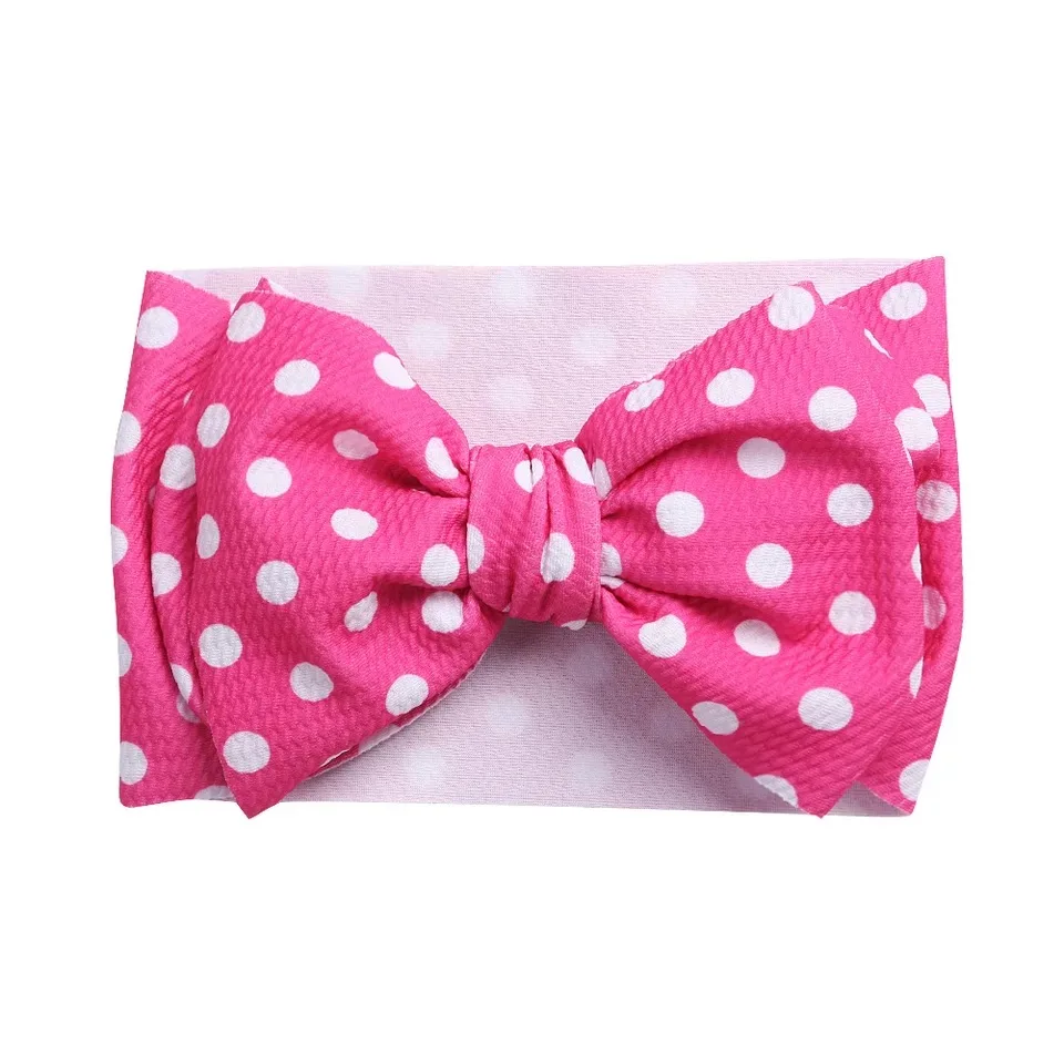 Wholesale Cute Baby Girls Headband Toddler Big Bow Knotted Hairband Lips Printed Turban Knot Headwraps Kids Wide Headbands