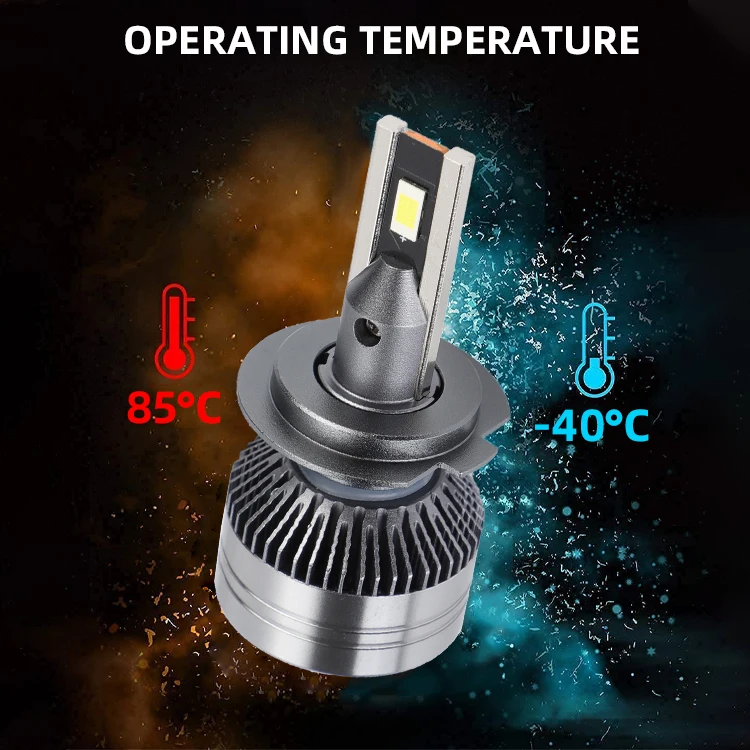 2022 New design custom logo color 6000k dc 12v universal car h7 led headlight bulb
