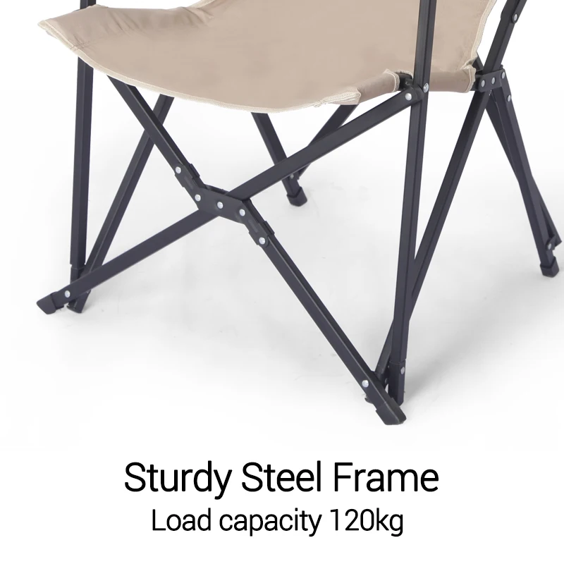 High Back Reclinrt Luxury Timber Ridge Outdoor Chairs Lightweight Picnic Chair Custom Logo Folding Camp Chair