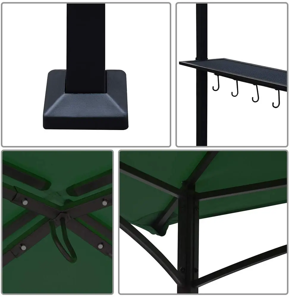 8x5 Grill Gazebo Shelter for Patio and Outdoor Living BBQ Shelter Tent